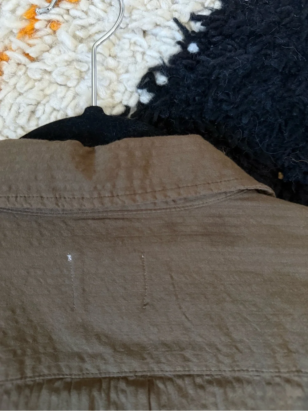 J. Crew Olive Green Seersucker Shirt Jacket